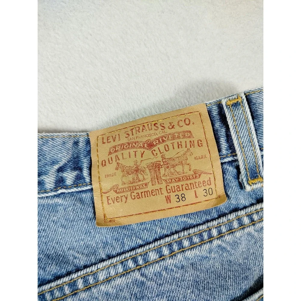 Vintage Levis‎ Jeans Mens 38 Blue Relaxed Straight Leg Denim Zip Fly Y2K 2001
